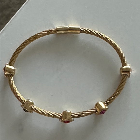 Twisted Cable Bangle Bracelet - Picture 2 of 5